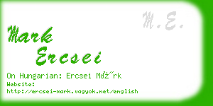 mark ercsei business card